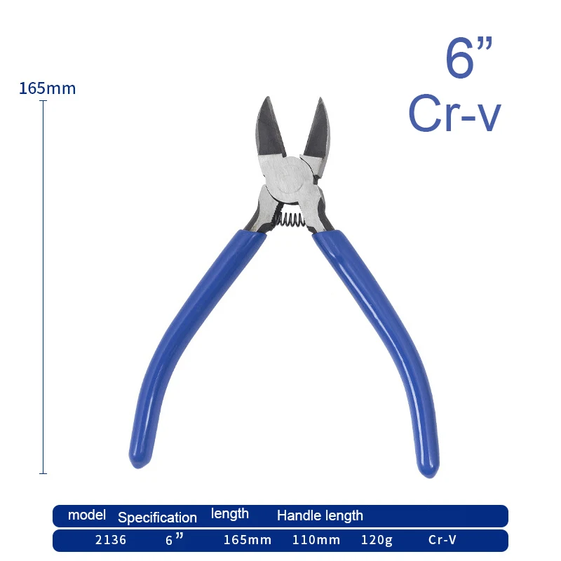 xintylink Diagonal Cutting Pliers 5 6 Inch Wire Stripping Tool Cutter Cable Burrs plastic Nipper Electricians DIY Repair Hand 6