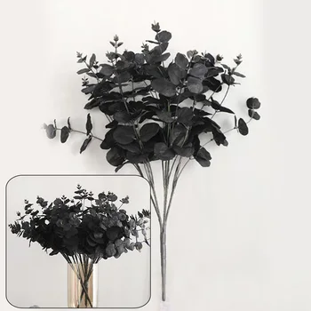 

Wedding Party Artificial Plant Fake Flower Eucalyptus Simulation Display Black