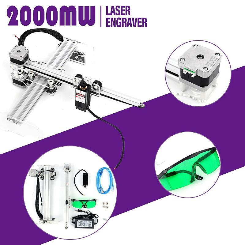 

2000MW Wood Router Milling Machine Laser Cutting engraving machine high-speed engraving machine Carving Wood Tools