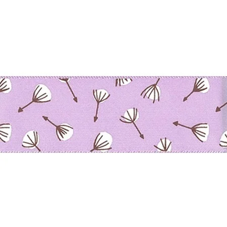 Новинка 25 мм 5 ярдов Праздничная лента для упаковки выпечки Одуванчик печать ленты аксессуары DIY Материал - Цвет: Purple