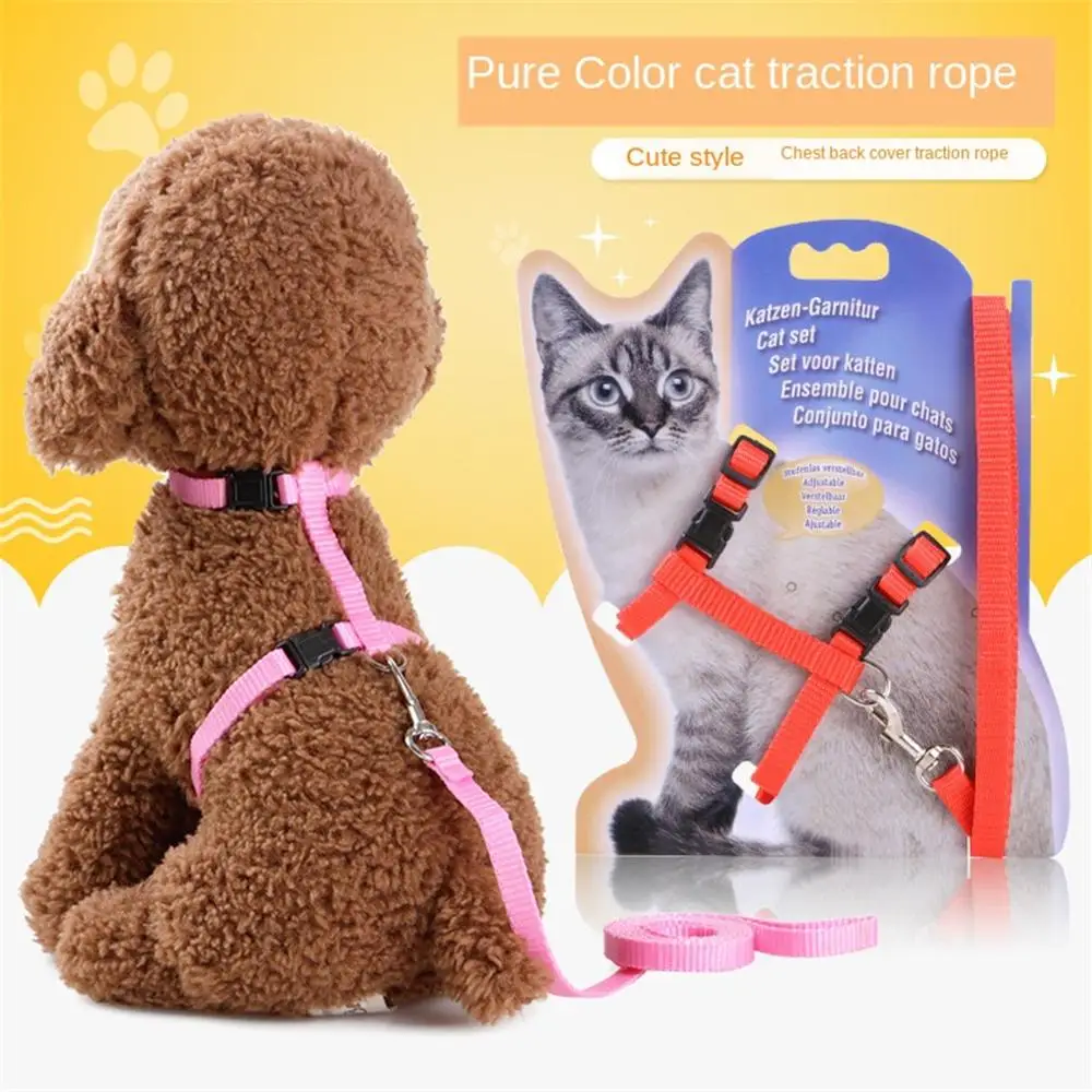

Cat Leash Chest Strap I Shaped Vertical Bar Breathable Mesh Adjustable Cat Harness Cats Lead Nylon Meterial For Pet Harness Belt