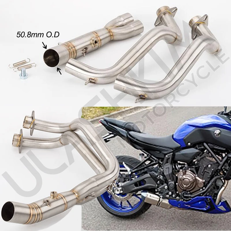 

MT07 Motorcycle Exhaust Muffler Modified Front Pipe Slip-On Muffler Exhaust For MT-07 2014 2015 2016 2019 2019 FZ07 XSR700