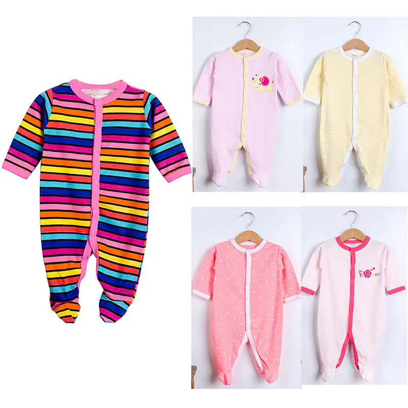 

3pcs Infant Romper Jumpsuit Soft Cotton Clothing Comfortable O-Neck Long Sleeve Playsuit Clothes Newborn Girl 0-2Y Play Mats
