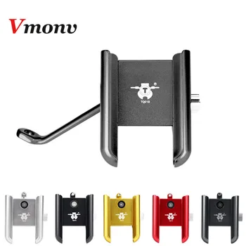 

Vmonv Aluminum Bicycle Motorcycle Phone Holder Rearview Bracket Adjust Motorcycle Phone Stand Bike Handlebar Phone Support Mount