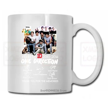 

One Direction Mug Cup 10 Years Of Anniversary Members Signed Gift Fan S 5Xl Women Men