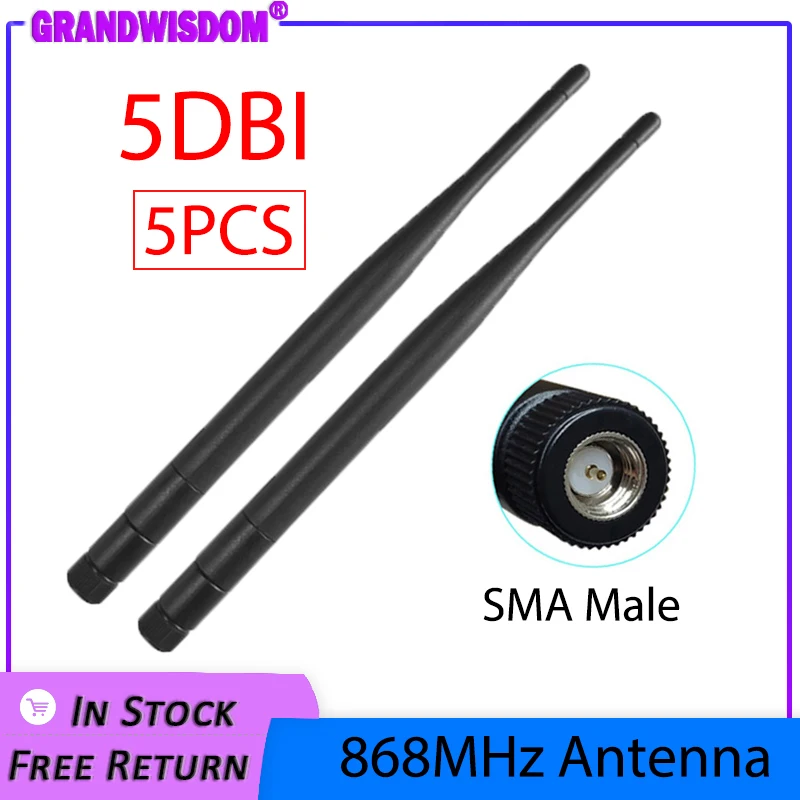 868MHz 915MHz Antenna lora 5dbi SMA Male Connector GSM 915 MHz 868 IOTantena outdoor signal repeater antenne waterproof Lorawan eoth 433mhz antenna lora 5dbi gsm 433 mhz connector rubber 433m lorawan ipex 1 iot sma male female extension cord pigtail