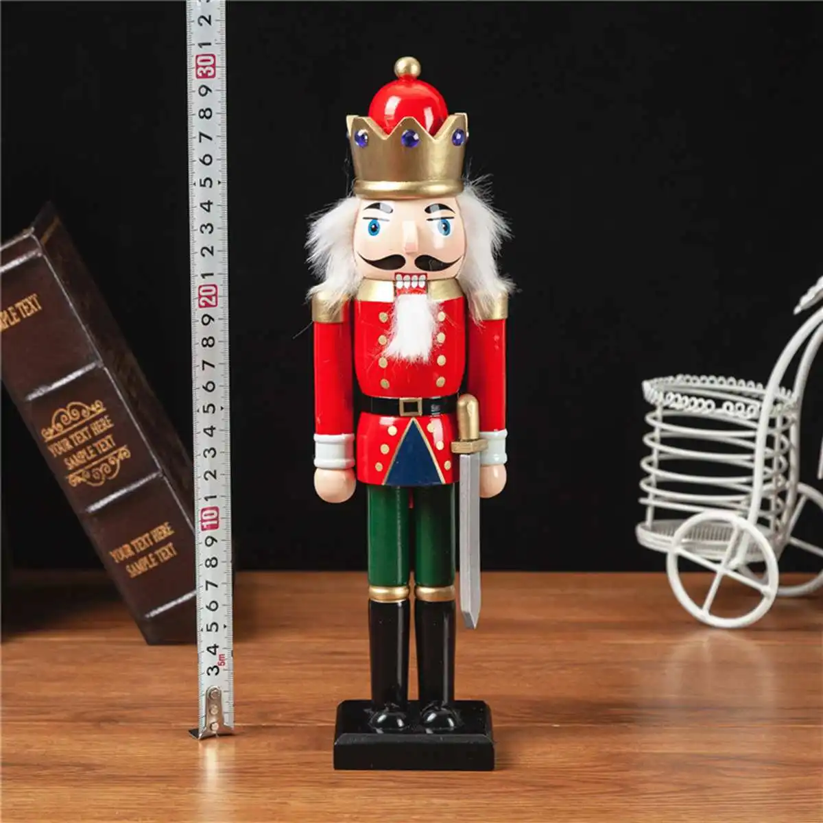 Деревянный Щелкунчик кукла Фигурка солдата Винтаж ручной работы украшения для рождества Рождественские подарки