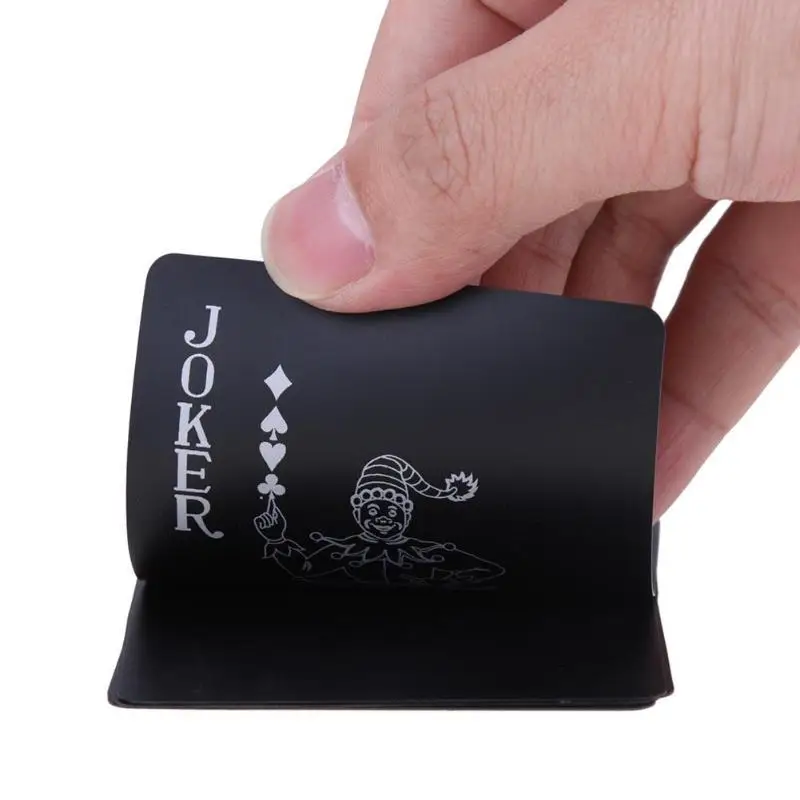 54 шт./компл. Пластик ПВХ покер Водонепроницаемый черный карточные игры креативный подарок прочный покер y337-8