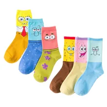 Персональные забавные носки с символикой аниме, модные носки с героями мультфильмов для счастливых мужчин и женщин, новинка, высокое качество, сшитые хлопковые носки для скейтборда