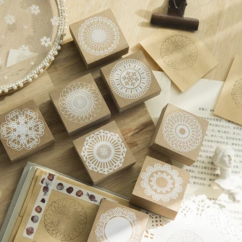 

Vintage Lace Flower Decoration stamp DIY wooden rubber stamps for scrapbooking stationery scrapbooking standard stamp
