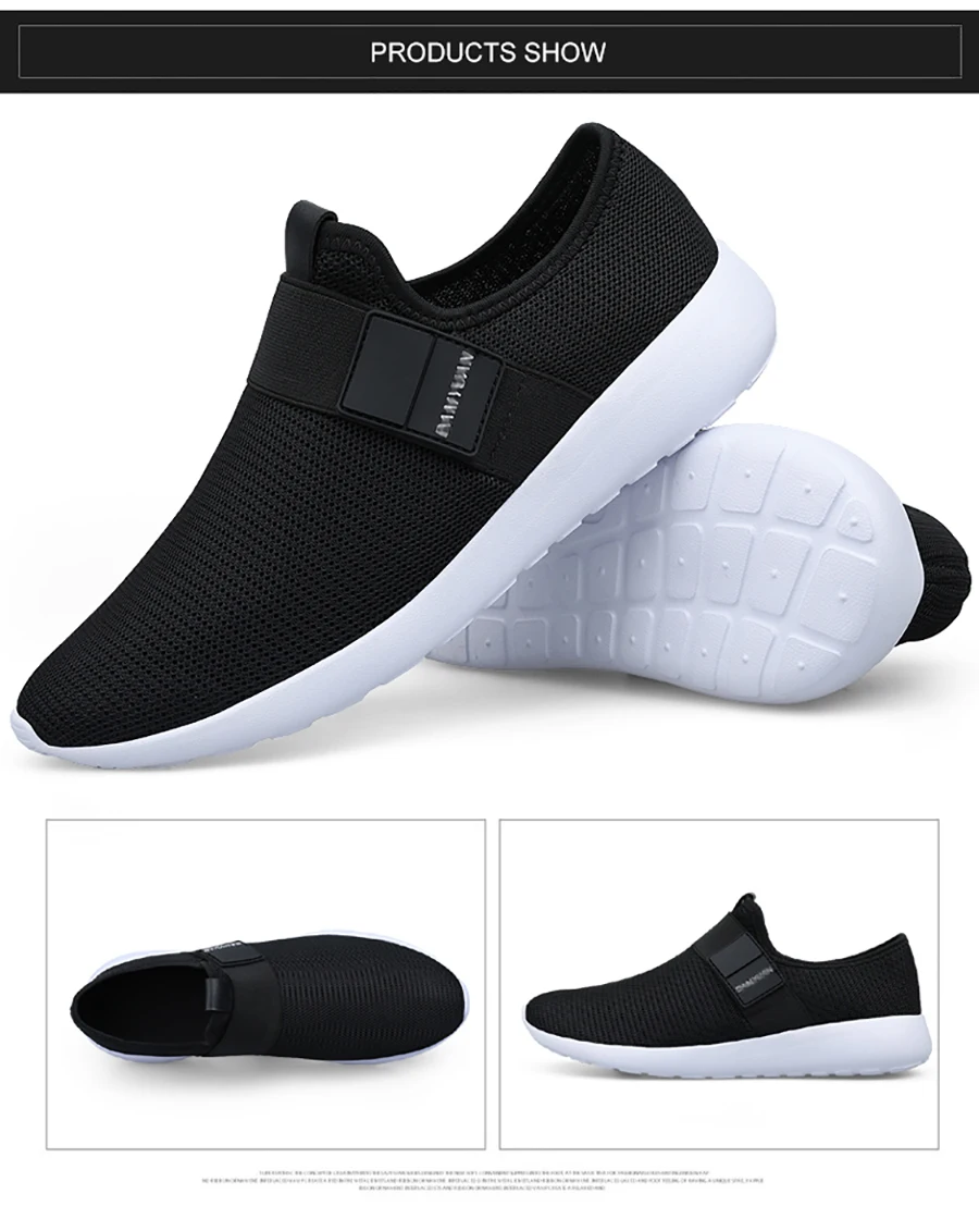 Sneakers Men Casual Shoes Outdoor Flat Walking Shoes Mesh Breathable Non-slip Shoes For Men Fashion Soft Sneakers Big Size 46