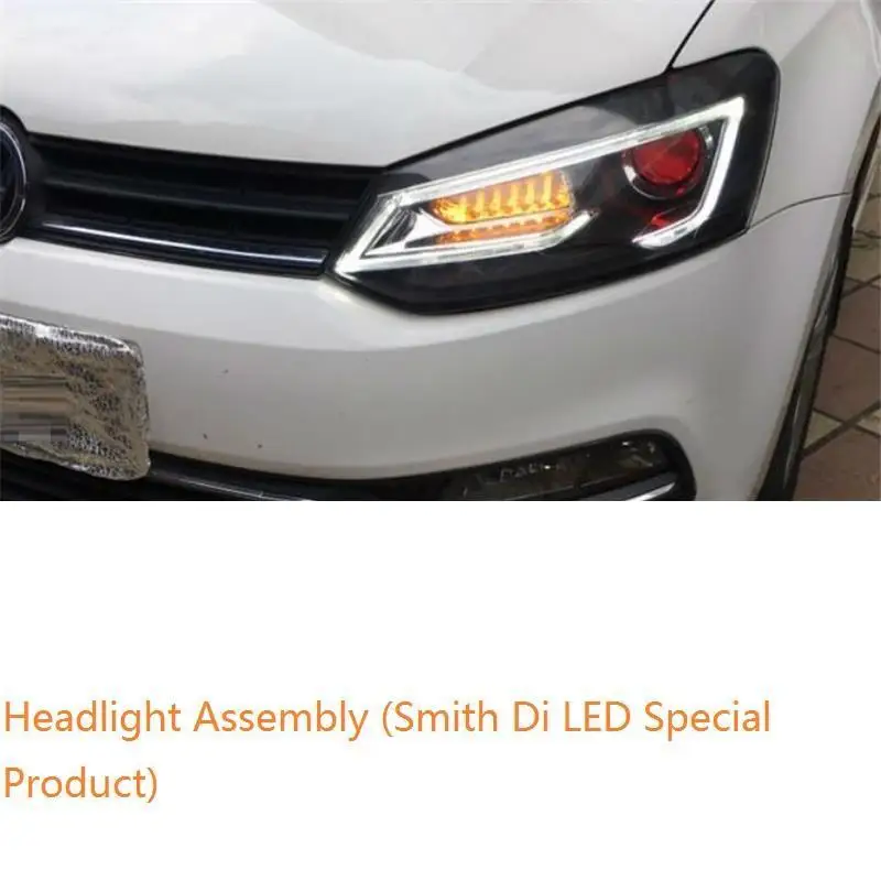 Number 7 Drl Assessoires боковой указатель поворота ходовые огни Luces Neblineros Led Para авто освещение фары 17 18 для Volkswagen Polo - Цвет: Number 7