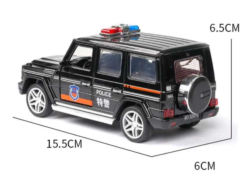 1/32 Mercedes Benz G63 спецавтомобиль литая модель автомобильная система безопасности