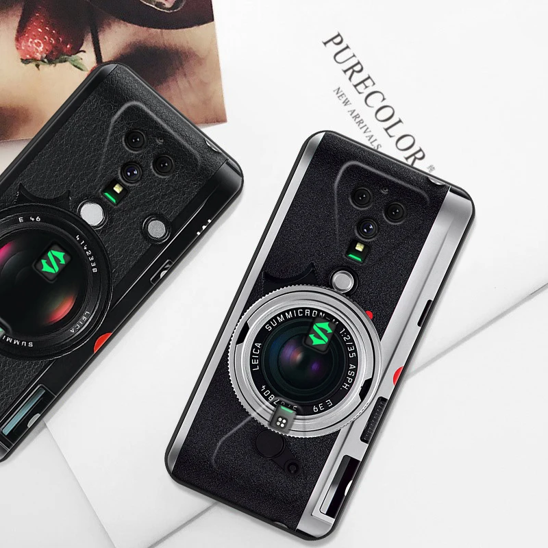 Auroras Case For Black Shark 3 Pro All Protection Retro Camera Gamepad Pattern Soft Cover Xiaomi Blackshark | Мобильные телефоны и