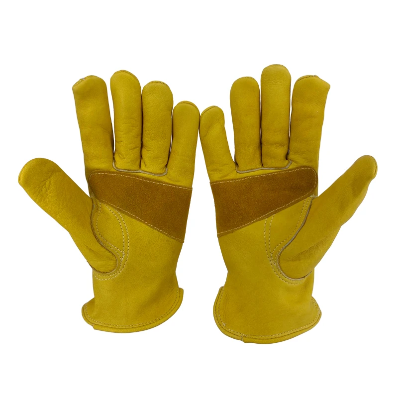 Safety Work Gloves Cowhide Leather - Image 2