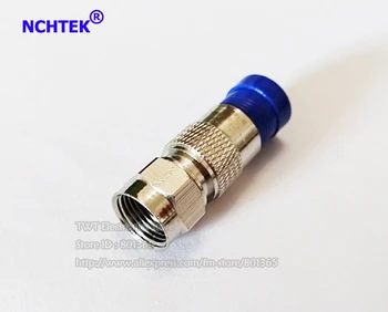 

NCHTEK Compression Coax O-Ring F Connector , RG6 COAX COMPRESSION CABLE F CONNECTOR SATELLITE/Free shipping/10PCS