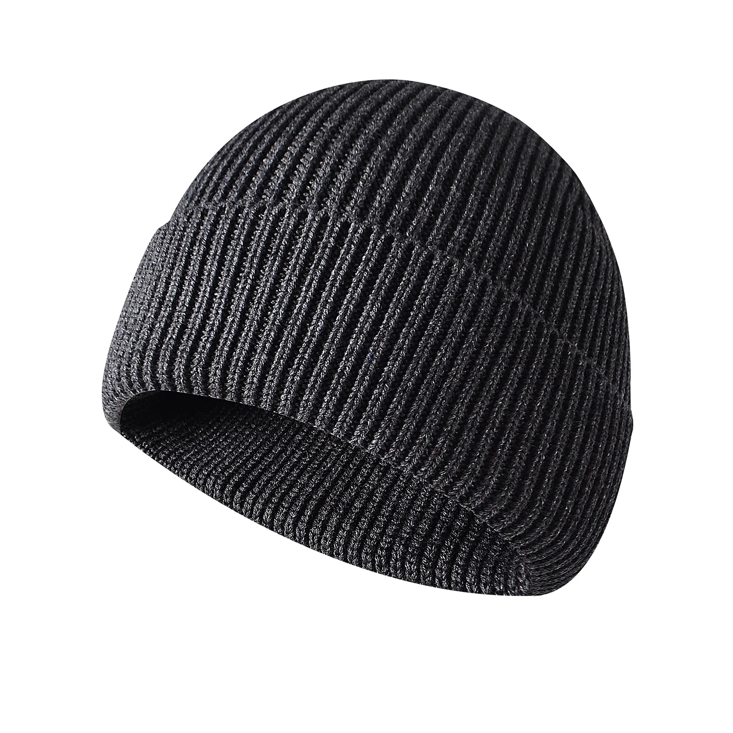 mens skully Simple Design Fall & Winter Men Hats Solid Color High Quality Skull Cap for Men Cotton Thick Knitted Beanies Gorros Men Cap mens skully hat