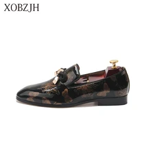 Italian Leather Loafers Men Shoes Men Summer Luxury Wedding Party Genuine Leather Slip On High Quality Red Bottom Shoes For Men
