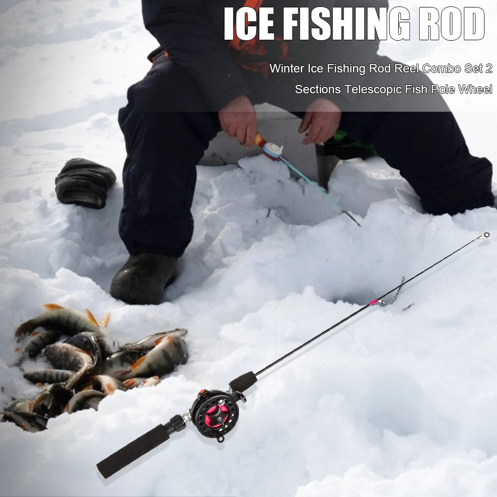 Peche Ice Winter Fishing Rod With Reel Outdoor Sport Fish Tackle Pole Pesca C… 