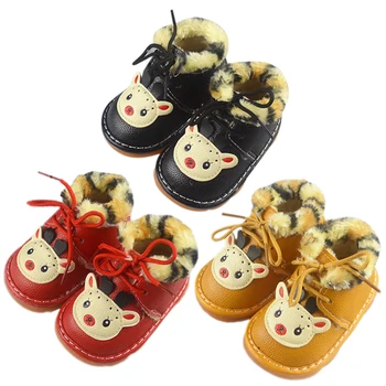 

Smartbabyme Baby Shoes Baby Girls Boys Anti-Slip Cartoon Shoes Casual Toddler Thicken Velvet Soft Soled Walking Shoe