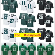Youth Philadelphia Carson Wentz Zach Ertz Nick Foles Fletcher Cox Jason Kelce Malcolm Jenkins футбольные майки