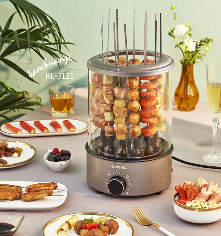 Grill elétrico Churrasco Máquina de Cronometragem Casa