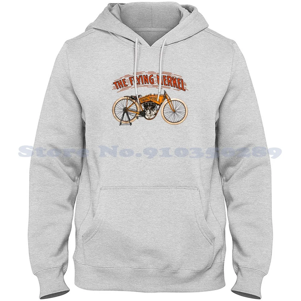 La Felpa Con Cappuccio A Maniche Lunghe Flying Angela Old Classic Bicycle Moto Bsa Excelsior Matchless Bike Biker