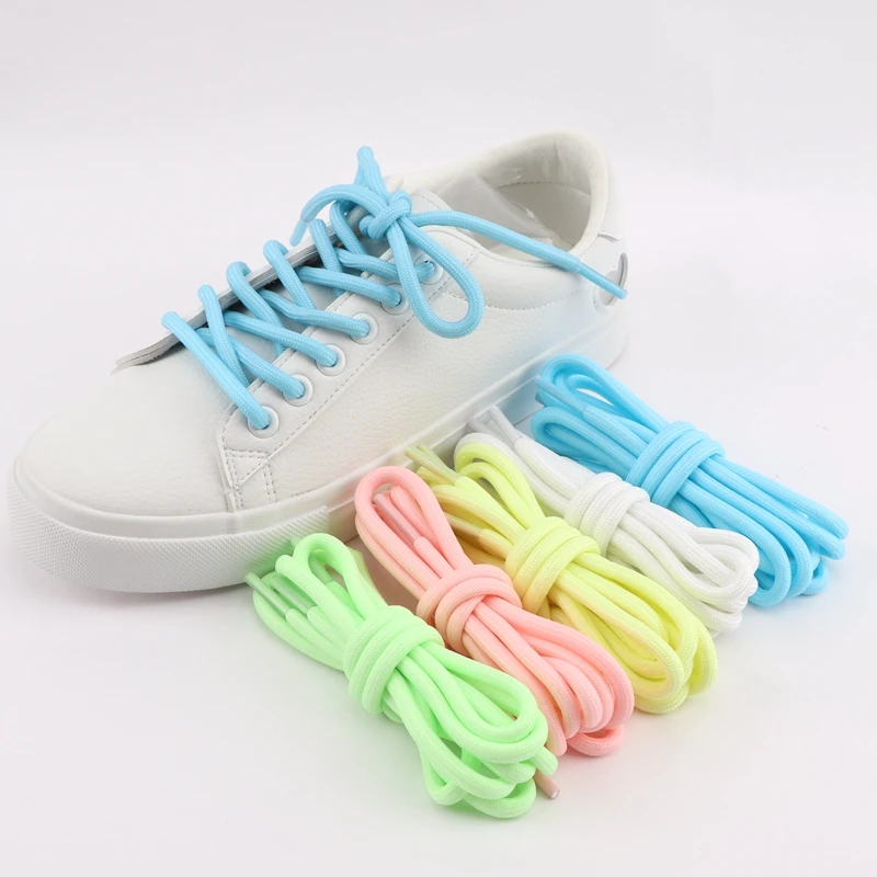 Luminous Shoelaces Glow In The Dark Night Color Round Fluorescent Shoelace Sports Canvas Adult children Shoe Laces | Обувь