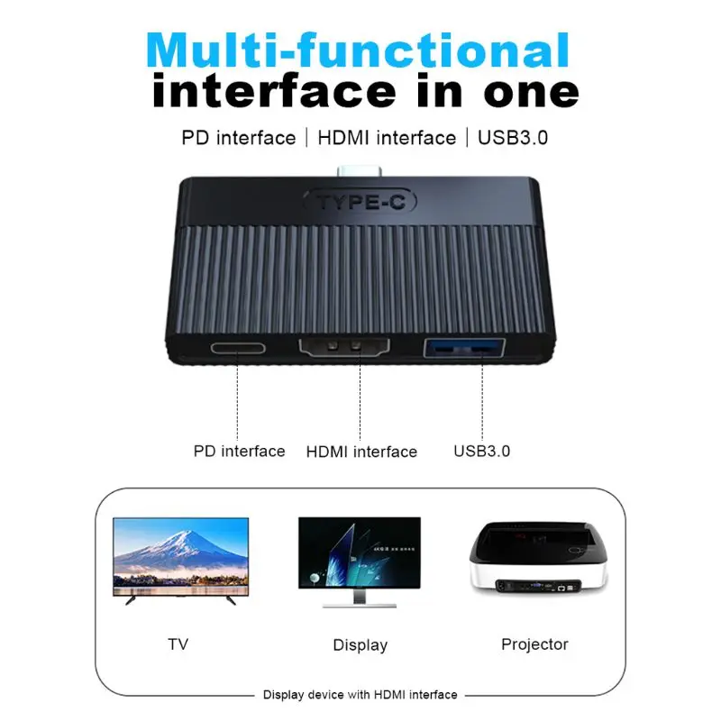 5Ggb высокая скорость эффективность Тип C к HDMI PD USB 3,0 4K HD адаптер конвертер