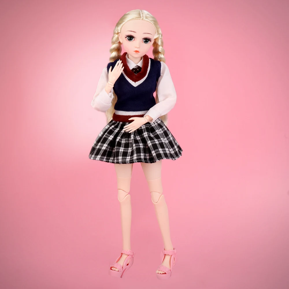 UCanaan BJD кукла 1/4 SD 18 шарнирная, 45 см куклы с одеждой наряд обувь парик волосы макияж лучший подарок для девочек