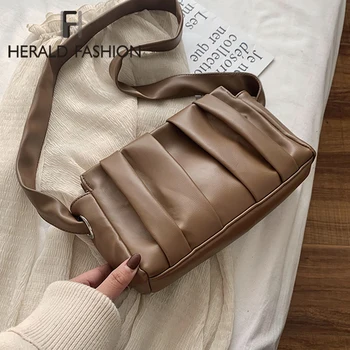 

Vintage Leather Crossbody Bags For Women 2020 Small Solid Color Spliced Shoulder Messenger Bag Travel Lady Handbags Travel Bag