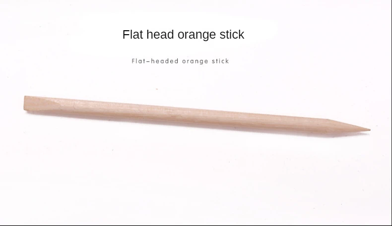3 Sizes Orange Wood Sticks for Cuticle Pusher - 10/50/100 Pieces/Set