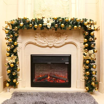 

Christmas Garland Wreath Artificial Rattan Garland Christmas Home Decor DIY Hanging Weaved Garlands New Year Navidad Decoracion