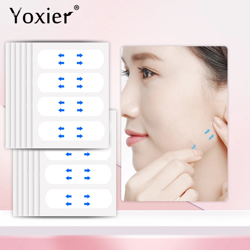 

Yoxier 40 Pcs/Set Invisible Thin Face Sticker V Face Shape Thin Lift Tape Face Lift Up Fast Chin Adhesive Tape Anti-wrinkle Tool