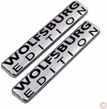 

2x Wolfsburg Edition Emblem Badge Plate Trim Decal for Fender side trunk inner front window
