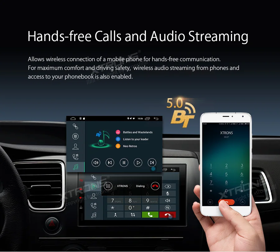 Cheap XTRONS Universal 7" Head Unit Android 9.0 Car Multimedia Player Radio Stereos 1080p Video Steering wheel GPS RCA OBD NO DVD 12