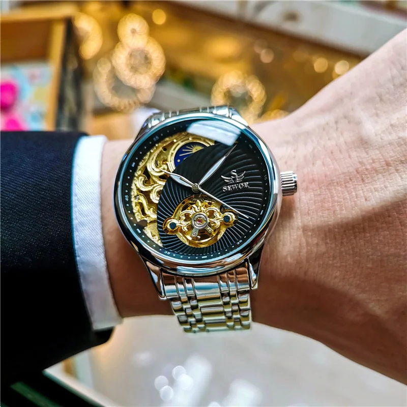Luxury Fashion Mechanical Watch Men's Gold Watch Casual Sports