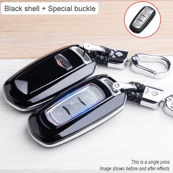 Carbon Fiber Car Smart Key Cover Case Fob For Geely Atlas Boyue NL3 EX7 Emgrand X7 SUV GT GC9 Borui Protect Shell Accessories