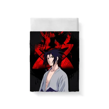 

High Qualified 3D King Size Polyester/Cotton Home Textiles Bedding Set NARUTO Bed Sheet Bedding Set luxury Bed Linen For Girls