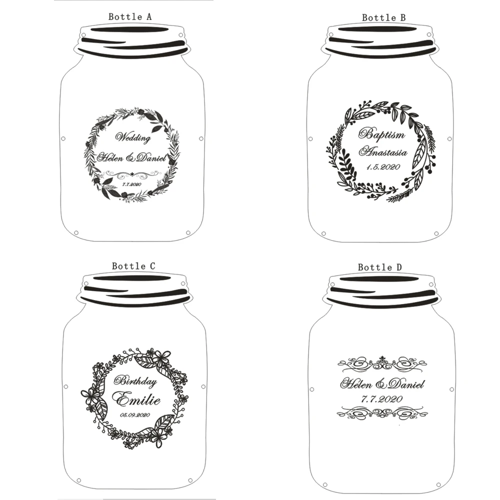 Personalised Wedding Guest Book Rustic Wedding Gift Custom Baptism Droptop Box Wedding Decoration Alternative Heart GuestBook (6)