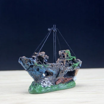 

Aquarium Fish Tank Landscaping Resin Decoration Pirate Shipwreck Fish Shrimp Shelter Fish Tank Accessories Crafts Pet Supplies