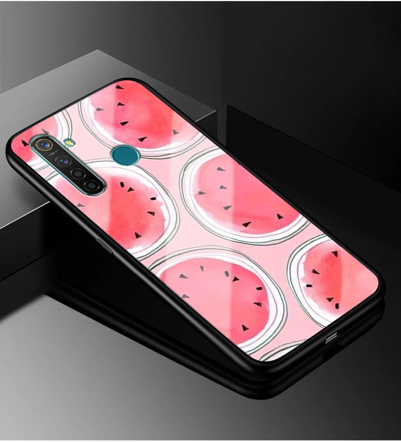 Для Oppo Realme 5 Pro Чехол Realme Q оргстекло PC чехол для телефона черный ТПУ бампер чехол для Oppo Realme 5 Pro Realme5 Pro rmx197 - Цвет: 06