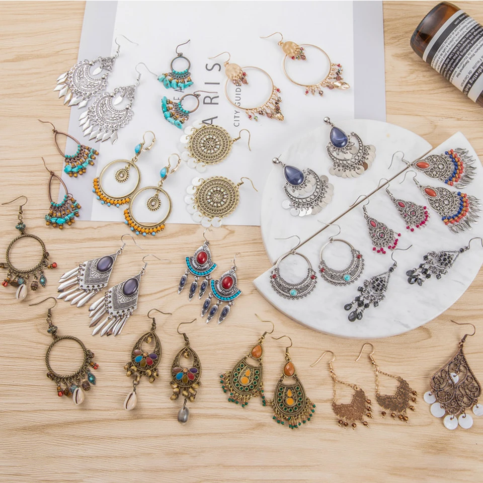 

Bohemian Metal Fringed Cheap Statement Tassel Earrings For Women Shell Short Round Drop Dangle Earring 2019 Boho Indian Jewelry