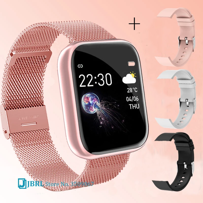 Reloj inteligente deportivo para hombre y mujer, pulsera impermeable con rastreador de Fitness, para Android e IOS, 2021