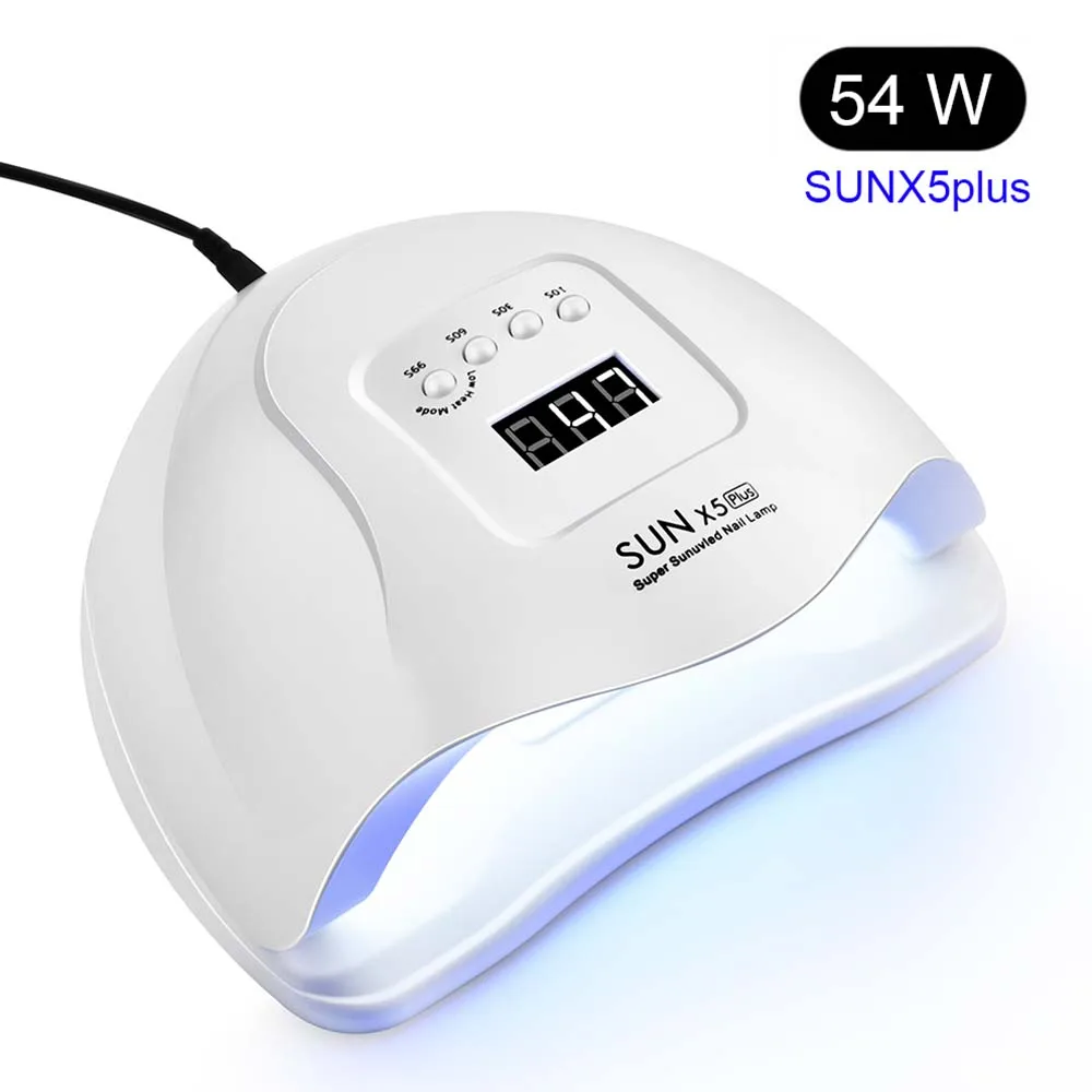 SUNX5PLUS 72 Вт УФ-лампа светодиодный светильник для ногтей с 36 светодиодный s две ручные лампы Сушилка для ногтей маникюр Гель-лак для ногтей автоматический сенсор прозрачный дисплей времени - Цвет: SUNX5PLUS
