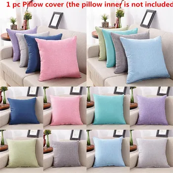 

1Pcs 40*40cm Linen Throw Cushion Cover Home Decoration Sofa Bed Decor Decorative Pillowcase Pillow Covers