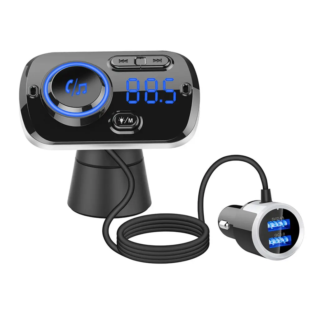 

Car MP3 Ambient Light Music Player Car Phone Mounted Receiver Transmitter Fast Charge Car Charger