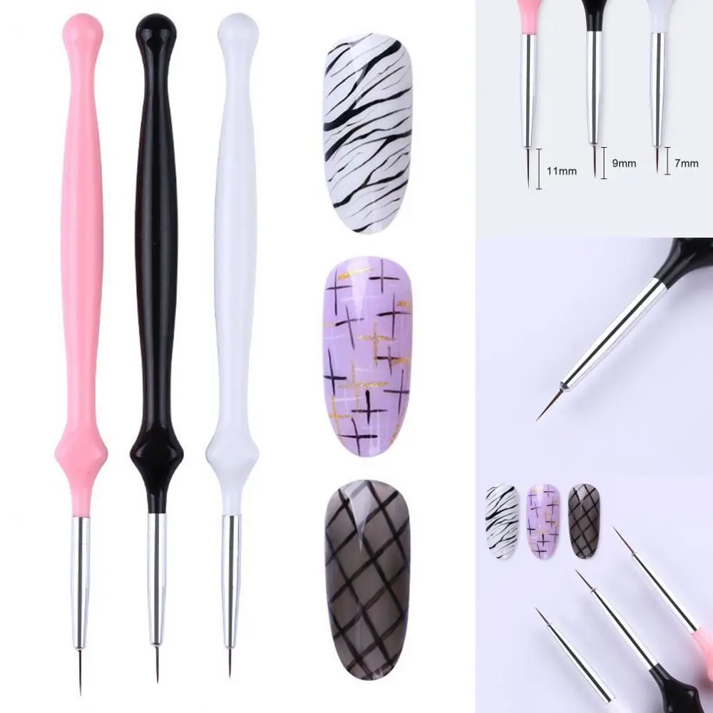  Gel Liner Brush Set Painting Acrylic Pen Gourd Handle Nail Art Tools