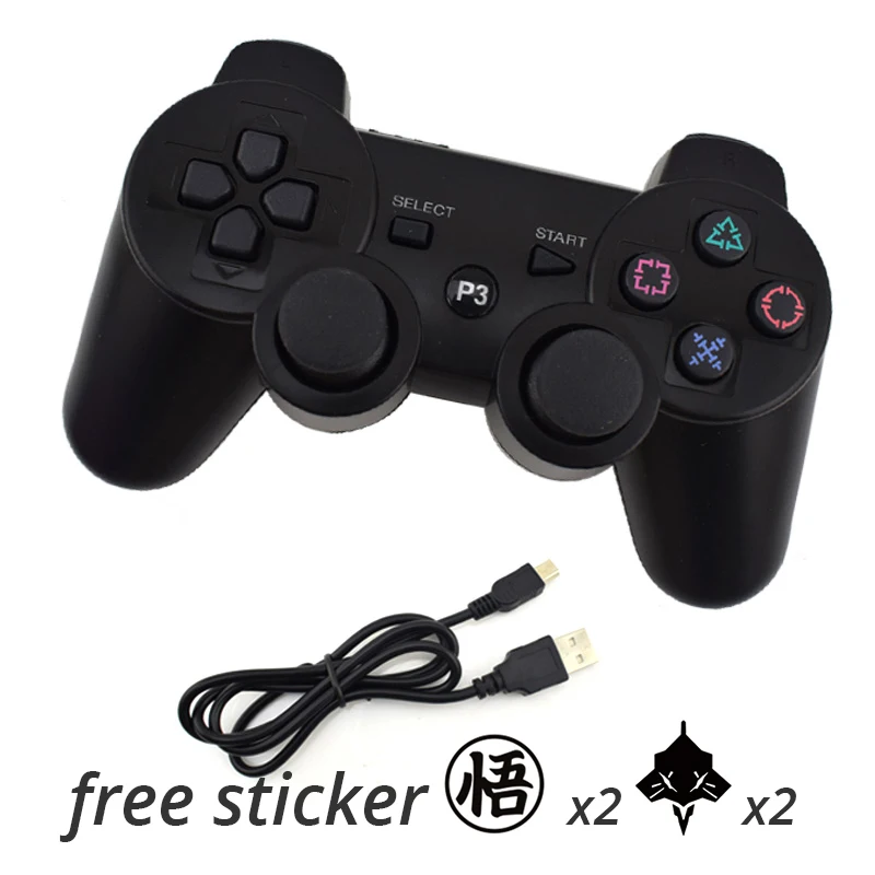 Данные лягушка для sony Playstation3 для PS3 контроллер беспроводной Bluetooth геймпад джойстик для Mando PS3/геймпады для ПК контроллер - Цвет: black1
