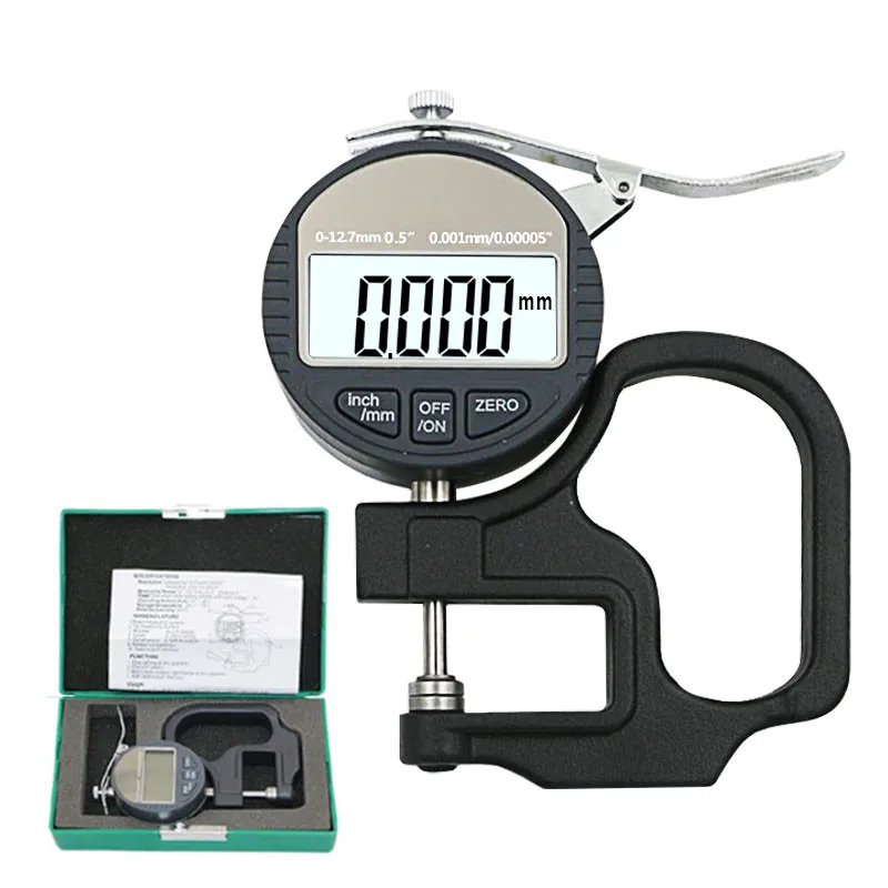 

0.001mm Electronic Thickness Gauge 10mm Digital Micrometer Thickness Meter Micrometro Thickness Tester With RS232 Data Output